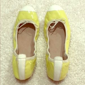 NWOT Bloch Yellow and White Ballet Flats